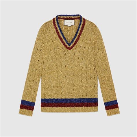 lurex cable knit sweater gucci